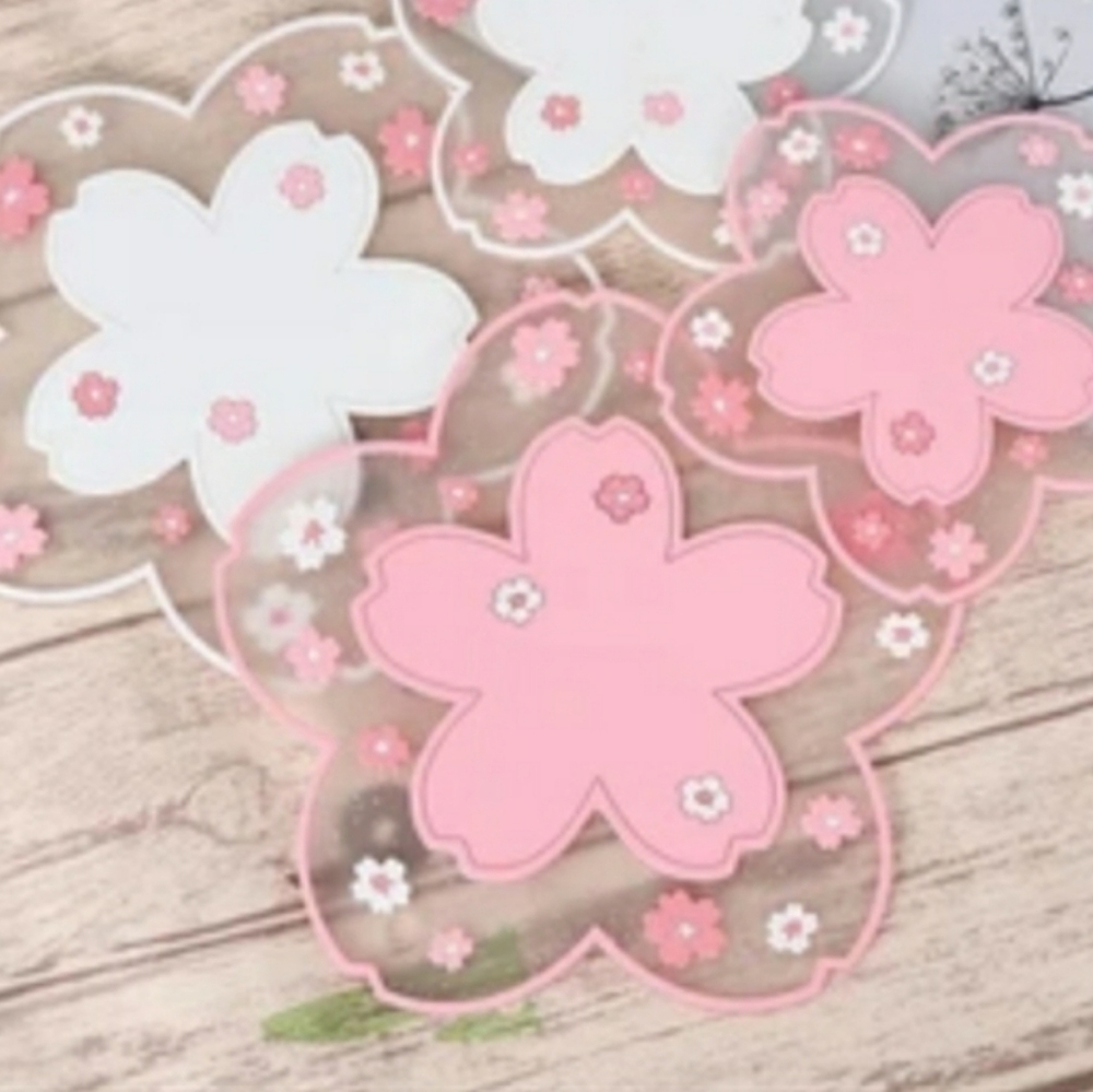 White sakura flower coaster - Picture 4 of 4